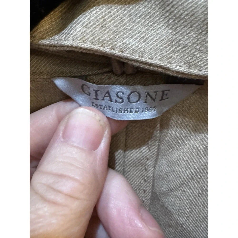 GIASONE Austin Hood Detachable Casual Blazer Jacket Camel Twill Sport Coat